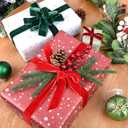 2 x Burgundy Velvet Ribbon 3/8'' 50 Yards Velvet Fabric Vintage Ribbon for Christmas Tree, Gift Wrapping, Flower Bouquet, Wreath Decorations, Bow Making (Burgundy, 3/8"-50 Yard)