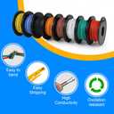 22 Gauge Stranded Wire Kit, 23ft Each 8 Colors 22AWG Silicone Electrical Wire Spool, Flexible Tinned Copper Wire, Hook Up Wire Kit for DIY, Automotive
