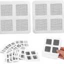 Disposable Hair Drain Stickers 60Pcs 4x4" Fiberglass Disposable Drain Covers Self-adhesive Multi-Purpose Square Drain Hair Catcher for Shower, Bathtub Shower Drain Hair Catcher Drain Hair Catcher Bat