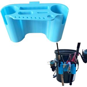 Bucket Fishing Rod Holder, Compatible with YETI LoadOut Bucket & 5 Gallon Buckets, Fishing Pole & Tackle Organizer for YETI Bucket Accessories