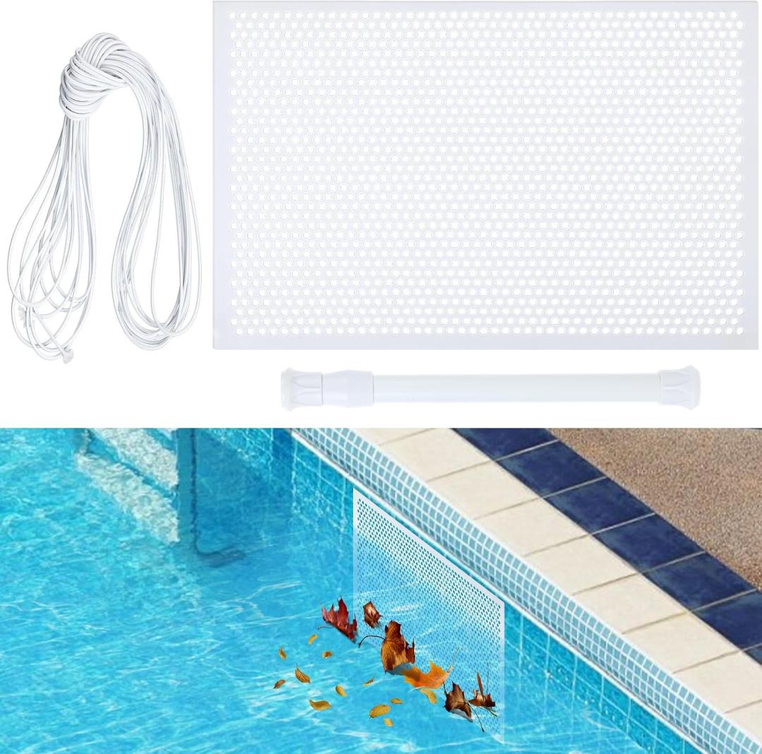 2 Pack Pool Skimmer Guard Kit Swimming Spring Action Net System Pool Skimmer Net Leaf Catcher Shield for Removing Leaf and Debris from In-ground or Above Ground to Prevent Blockage