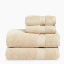 4 Piece Towel Set, Includes 2 Bath, 2 Hand, Beige
