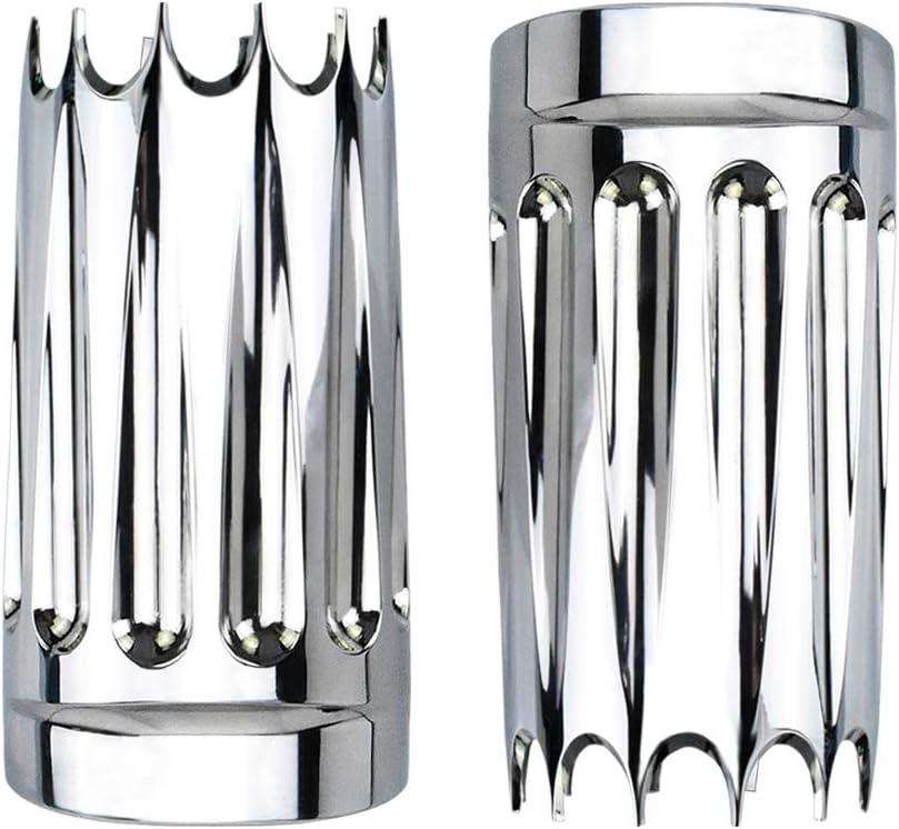Motorcycle Upper Fork Boot Slider Covers Front Fork Boot Slider Covers Fit For Harley Touring Street Glide Road Glide Electra Glide Road King Trike 1980-2024 (Chrome-B)