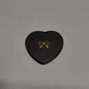 Compact Mirrors, Leather Folding Travel Mirror for Purse, Double Sided Handheld Mirrors, Portable Heart Shape Makeup Mirrors Gift for Girls Women Mothers (Black) (Bow)