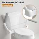 Toilet Safety Rails for Seniors, Super Heavy Duty Handicap Toilet Rails with Foldable Handles, Toilet Safety Frame Rails with Arms for Disabled Pregnant, Toilet Assistance for Elderly