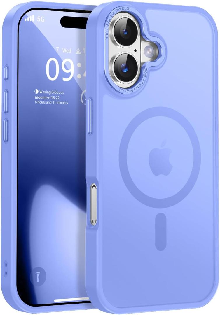 Newfuture Magnetic for iPhone 17 Case [Compatible with Magsafe] [Military Grade Drop Protection] Translucent Matte Anti-Scratch Shockproof Protective Phone Cover 6.3 Inch, Light Purple