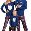 Honwenle Family Christmas Pajamas Matching Sets Soft Long Sleeve Family Christmas Pjs Sleepwear Holiday Lounge Set (XL)