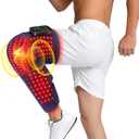 Red Light Therapy Pad for Knee and Calf with Heat & Massage, 5000mAh Cord-Free Controller with 100 Red&Infrared Lights, Adjustable 3 Light Levels/3 Vibration/Pulse Mode/Timer for Knee Leg Arm (Blue)