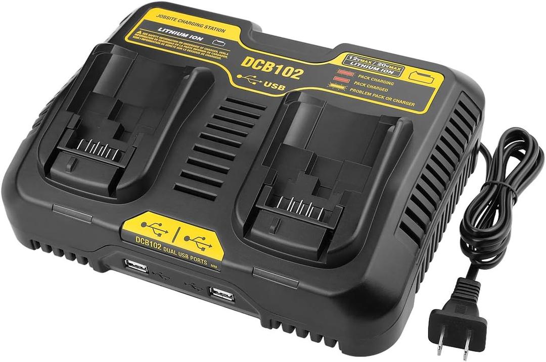 Powilling DCB102BP Replacement Charger for DeWalt DCB102BP 20-Volt MAX Jobsite Charging Station