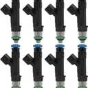 Fuel Injector 280158001 8PCS 4HOLES for Expedition 03-04 for E-450 Super Duty 03-04 06-09 for E-350 Super Duty 04-09 for E-350 Club Wagon 04-05 for E-250 04 07-09 for E-150 Club Wagon 04-05