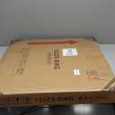 4ft Folding Table, Portable Fold-in-Half Adjustable Height Utility Table for Indoor/Outdoor Use, Durable HDPE & Steel, Stable & Lightweight, Multi-Purpose, Black Woodgrain