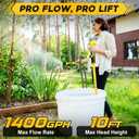 Cordless Stick Water Transfer Pump for Dewalt 20V Battery, 1400GPH Brushless Water Pump with 10FT Lift Distance, 39.5" Suction Depth, Electric Water Pump for Pool Garden Pond (No Battery)