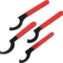 Set of 4 High-Carbon Steel C-hook Wrenches, Non-Slip Handle for 38-42 APU16 ER32 ER40 Electric Spindle Nut Engraving Machine