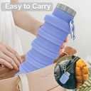 YCT Collapsible Water Bottle 17oz500mlTravel Portable Sport Water BottleReusable Silicone Foldable Water Bottles for Gym Camping Hiking (Purple+Black)