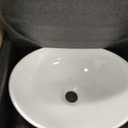 Small Oval Vessel Sink 16"x13" Ceramic White For Small Bathroom, 16.2"x13.3"x5.5"