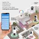 VTA+ Smart Light LED Bulb Kit x2 E27 RGB - WiFi 2.4Ghz only, Alexa and Google Home Compatible, Adjustable Colors & Temperature, Easy Installation and Setup, 9W, 800 Lumens