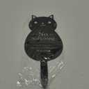 Handook No Soliciting Sign for House Funny Metal No Soliciting Yard Sign, 16.5"x7.1" Black Cat No Solicitation Sign for Home and Business