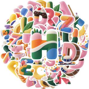 35pcs Alphabet Animals Nature Food Stationery Stickers Stickers Animal for Guitar Laptop Helmet Skateboard Guitar DIY Bicycle Skateboard Laptop Luggage Decor
