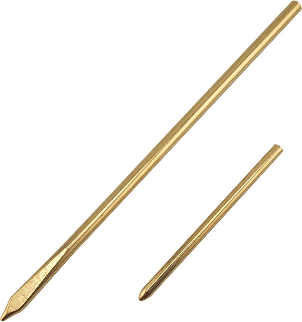 ALLCLEAN 2Pcs Brass Sewing Leather Needles - Manual Lacing Threading Tool for Hand Stitching - Long Jumbo Lacing Needles