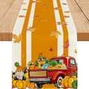 Happy Fall Table Runner Maple Leaves Seasonal Kitchen Dining Table Decoration Flag Autumn Home Party Decor 13x72 inch