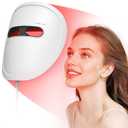 Red Light Therapy Mask for Face, 2026 LED Face Mask Light Therapy, 4 Modes with Red/Blue/infrared/Dual Red & Blue Lights for Reduce Acne, Anti-Aging and Blemish Repair, Full Face Coverage, Lightweight (White)