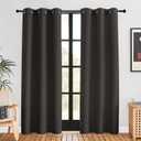 NICETOWN Blackout Curtains for Bedroom, Toffee Brown, 42 W by 80 L, Set of 2, Thermal Insulated Curtains & Drapes with Grommet Top for Living Room, Privacy Window Treatment Draperies