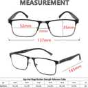 CRGATV 3-Pack Reading Glasses for Men Blue Light Filtering Full Frame Metal Readers Anti Uv/Eye Strain/Glare (+2.75 Magnification Strength)