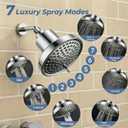 6" Shower Head and 25 Stage Shower Filter Combo, High Pressure 7 Spray Settings Filtered Showerhead with Water Softener Filter Cartridge for Hard Water Remove Chlorine and Harmful Substances(Chrome)