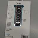 WITHit Designer Band Compatible with Apple Watch, Secure, Adjustable, Apple Watch Replacement Band, Fits Most Wrists (44/45/46/49mm (Ultra 1-3) & 42mm (Series 1-3 only), Black - Stainless Steel)