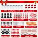 JOYIN Christmas Build a Snowman Craft Kit, 24 Pack Modeling Clay DIY Make a Snowman Kit for Christmas Arts and Craft Activities, Xmas Gift Stocking Stuffers for Kids, School Funny Toy Party Favor