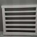 LZRS 2-Panel Wooden Free Standing Foldable Dog Gate Indoor  Solid Hardwood 24" High, Step-Over Safety Pet Gate for Doorways, Stairs & Small Spaces - Indoor Use, White