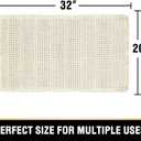 H.VERSAILTEX Upgraded Waffle Bath Mat Super Absorbent Non Slip Bath Rugs for Bathroom Floor Machine Washable Dry Fast Bathroom Rugs for Beside Tub, 20" x 32", Ivory