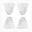 4 Pack Ceiling Fan Replacement Glass Shade 2-1/4 inch Fitter, Glass Light Cover White Alabaster Glass Globe for Chandelier, Bathroom Vanity Light Fixture, G0108