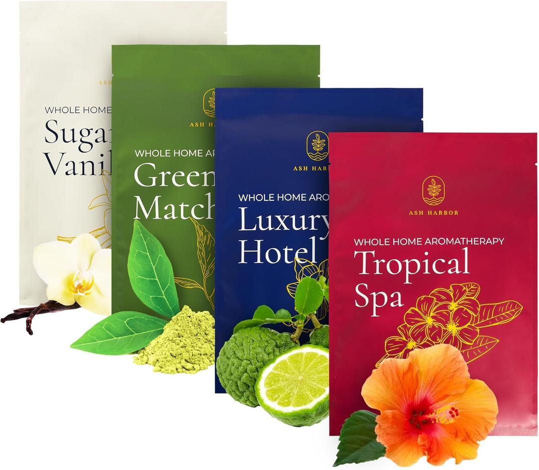 Whole House Aromatherapy Variety Pack - Filter Fresh Whole Home Air Freshener System - HVAC Vent Freshener for Home AC - House Air Fresheners Smell Good for Office, & More by Ash Harbor
