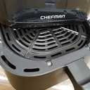 Chefman Air Fryer  4 QT Compact Airfryer for Quick & Easy Meals in Minutes, Features Hi-Fry Technology for Extra Crisp, Touchscreen Controls with 4 Presets, Nonstick & Dishwasher Safe Basket - Black