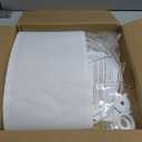 Drum Lamp Shades for Table Lamps 12" Top x 12" Bottom x 8" High Linen Lampshade Lamp Shade with E27 to E26/E14 Adapters for Floor Lamps Bedside Lamps, White fine lines, Assembly Required