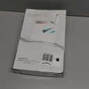 deweisn Floor Mount Tri-Fold Lighted Vanity Mirror with 21 LED Lights, Touch Screen and 3X/2X/1X Magnification, Two Power Supply Modes Make Up Mirror,Travel Mirror (White)