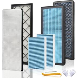 Front Trunk HEPA Carbon Air Filters Kit Fit for Tesla Model/Y Model Y L/Model Y Juniper 2020-2026, HEPA Air Filter *2 HEPA Carbon Filter *2 Cabin Air Filter *2 per Package with Installation Tools Blue
