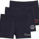 Lucky & Me | Ella Girls Dance Shorts for Gymnastics & Dancewear | Multicolor | 3-Pack (4-5T, Black)