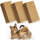 Pet Hair Remover Sponge Cat and Dog Hair Sponge Rubber Pet Fur Lifter Removal Tool, Remove from Furniture, Carpet, Bedding, Clothing, 6.26 x 3.28 x 1.89 Inch (Khaki,3 Pack)