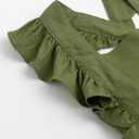 Curipeer Little Girl Cotton Linen Dress with Smocking Casual Dress Sleeveless for Spring Summer 1-8 Years (Green, S)