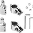 Bimini Top Hardware Kit, 4Pcs 316 Stainless Steel Eye End Caps and Hinged Jaw Slides with Lock Nut for 7/8'' or 1'' OD Boat Canopy Tubing, Includes L-Shaped Hex Key