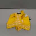 AIITLE Adjustable Dog Harness and Leash Set, Step in No Pull Pet Harness, Soft Mesh Reflective Plaid Vest Harnesses for Small Dogs Puppy and House Cats Outdoor Walking Running Yellow XS