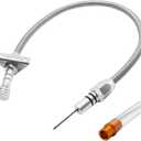 Flexible Transmission Dipstick Tube for GM 4L80E 700R4 4L60E, with Firewall Mounted Stainless Steel Braided Hose, Silver