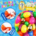 Adisher 100Pcs Easter Eggs, Plastic 3.0" Colorful Easet Eggs with 6Pcs Golden Eggs Bulk Empty Fillable for Easter Hunt Party Favor Basket Stuffers, Filling Treats, Classroom Prize Supplies for Kids