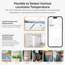 SONOFF SNZB-02LD Zigbee Waterproof Temperature Sensor with 1.5M Stainless Steel Probe, LCD Display, -40~115C Range, APP Monitoring, Magnetic Mount, Works with Zigbee Hub