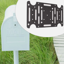 Mailbox Mounting Bracket Plate for Post Mount Mailboxes Sturdy Heavy Duty Accessory Metal Easy to Install Stable Hardware