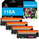 LeciRoba Compatible 116A Toner Cartridge Replacement for HP 116A for HP Color Laser 150 Series, Color Laser MFP 178, 179 Series Printer (4-Pack, W2060A W2061A W2062A W2063A)