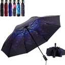 NOOFORMER Compact Reverse Folding Umbrella Automatic Windproof Travel Inverted Umbrellas