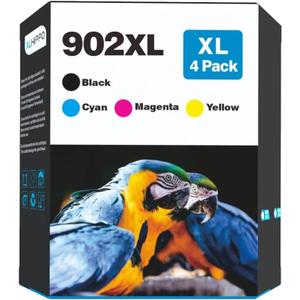 902XL Ink Cartridges Replacement for HP Ink 902 HP 902XL Ink Cartridges for HP Printers OfficeJet Pro 6978 6968 6970 6975 6950 6962 6958 (902 XL 4 Pack)